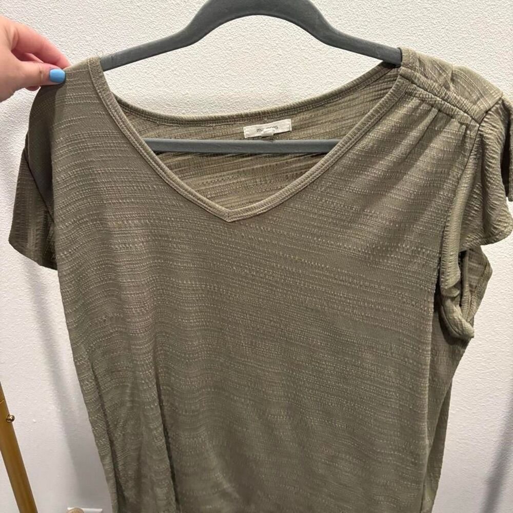 Maurices Women's Khaki and Green Blouse